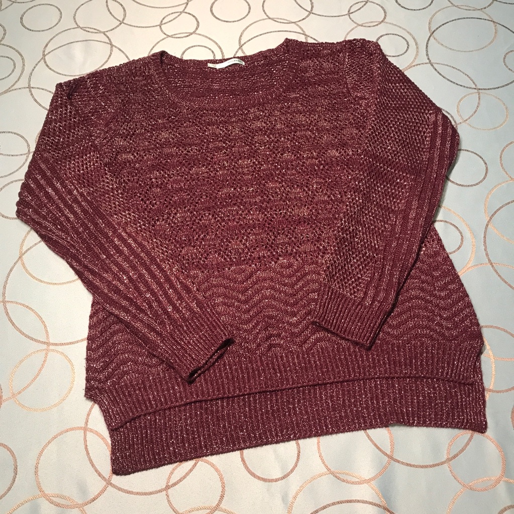 Maurices Women’s Knit Sweater, Purple Size L